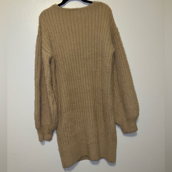 NWOT Ice Queen Fuzzy Knit Long Sleeve Sweater Dress 🤎 - Picture 4 of 4
